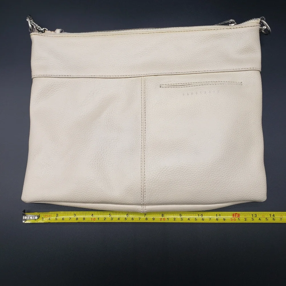 Sanctuary | Manhattanville White/Cream Leather Crossbody Bag - Picture 9 of 10